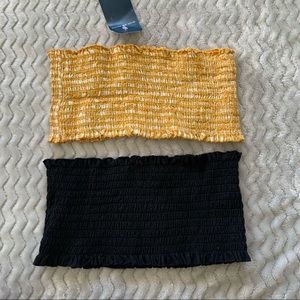 Brandy Melville Scrunch cropped tube top bundle